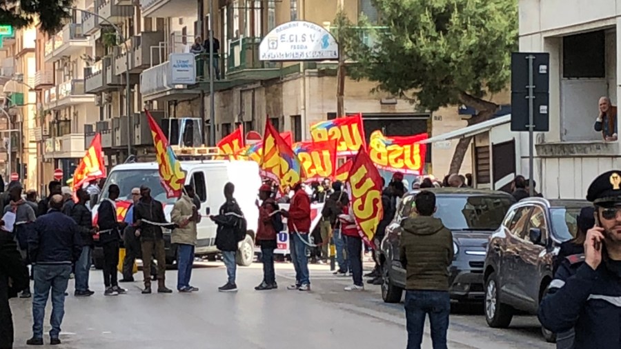 USB Agricultural Workers’ March Foggia, Thursday 12th April 2018